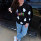 Spooky Sequin Corded Crew