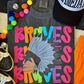 Braves Neon Mascot Tee