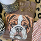 Bulldog Faux Rhinestone Tee