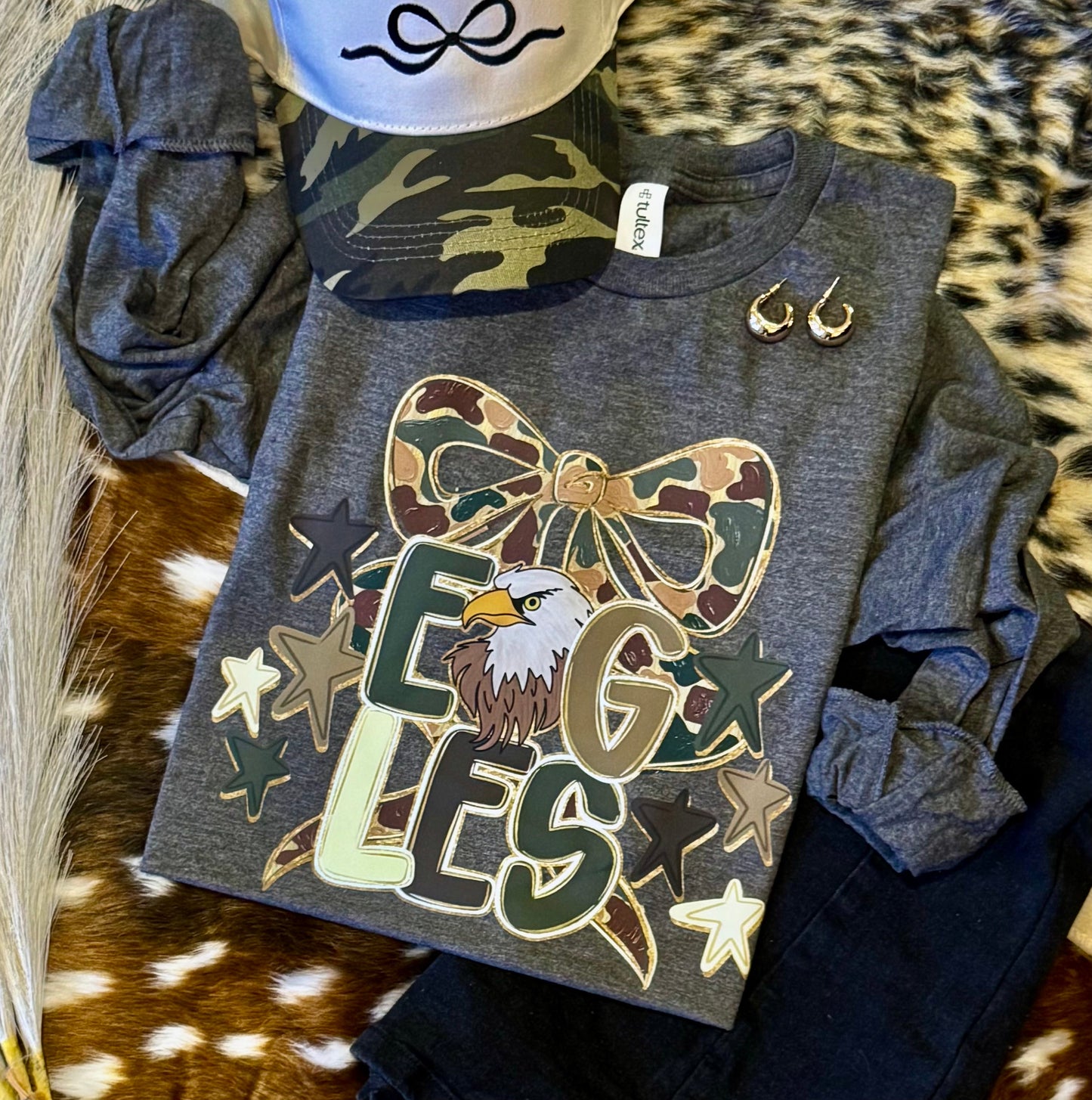 Eagles Camo Bow Tee / Long Sleeve