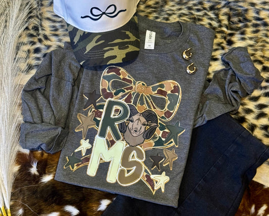 Rams Camo Bow Tee / Long Sleeve