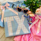 TX Pink Gingham State Sweatshirt/Tee