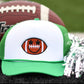 Green Football Smiley Embroidered Hat