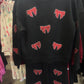RTS Black/Red Sequin Bow Textured Set