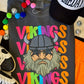 Vikings Neon Mascot Tee
