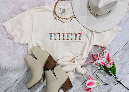 Mimi Floral Embroidered Tee