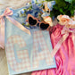 GA Pink Gingham State Sweatshirt/Tee
