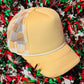 **SALE** RTS Tan Checkered Trucker Hat