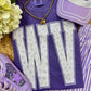 WV Purple Floral State Tee