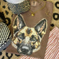 German Shepherd Faux Rhinestone Dog Tee