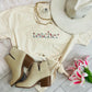 Teacher Floral Embroidered Tee