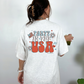 Party in the USA design (Back of shirt)
