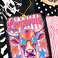 Longhorns Pink Stripe Preppy Tee
