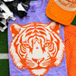 Orange and White Tiger Purple Colorblast Tee