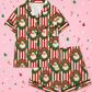 Vintage Striped Santa Shorts Pajamas *PRE ORDER*