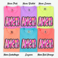 Amen dotted/watercolor neon - multiple styles