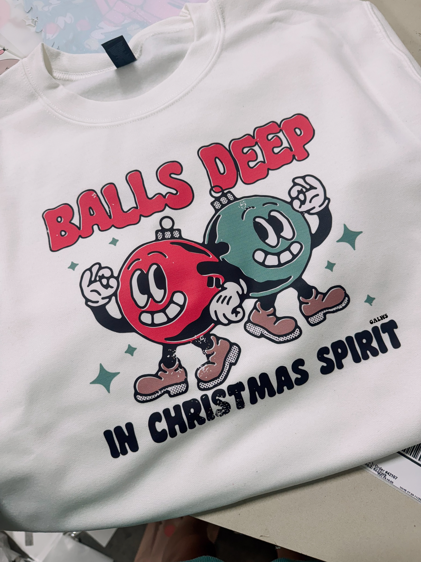 Balls deep in Christmas spirit tee or sweatshirt