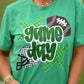 Green Game Day Checkered Stars Tee