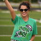 Green Game Day Checkered Stars Tee