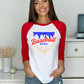 Baseball Drip Raglan - 2 sleeve colors