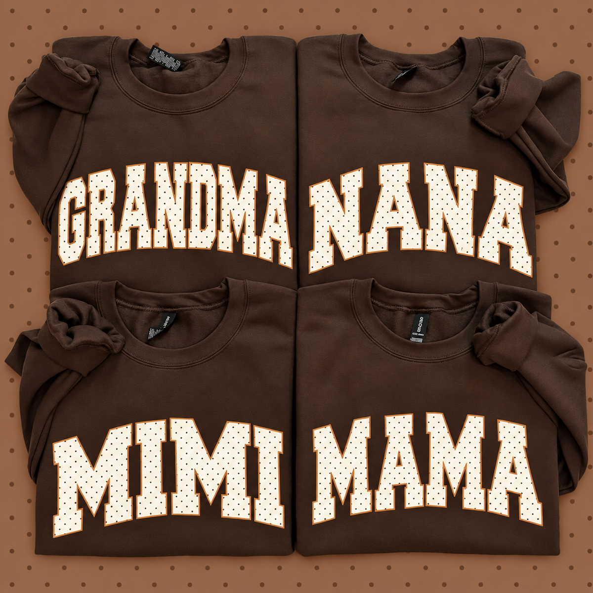 Custom Brown Polka Dot Sweatshirt *DEAL DAYS DEAL*