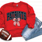 Patriots Striped Bow Tee/Sweatshirt