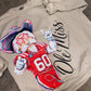 OVERSIZED PRINT rocking delulu ole miss sand crewneck