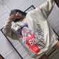 OVERSIZED PRINT rocking delulu ole miss sand crewneck