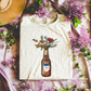 Ultra glass bottle w/ flower design