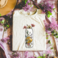 White spirits can w/ flower design