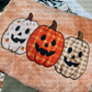 Faux patch stitched three pumpkins tee or sweatshirt