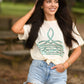 Turquoise Boot Stitch Tee