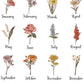 Custom Birth Flowers Bouquet Tee
