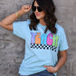 Teach Checkered Tee