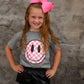 Pink Checkered Smiley Tee