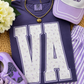 VA Purple Floral State Tee