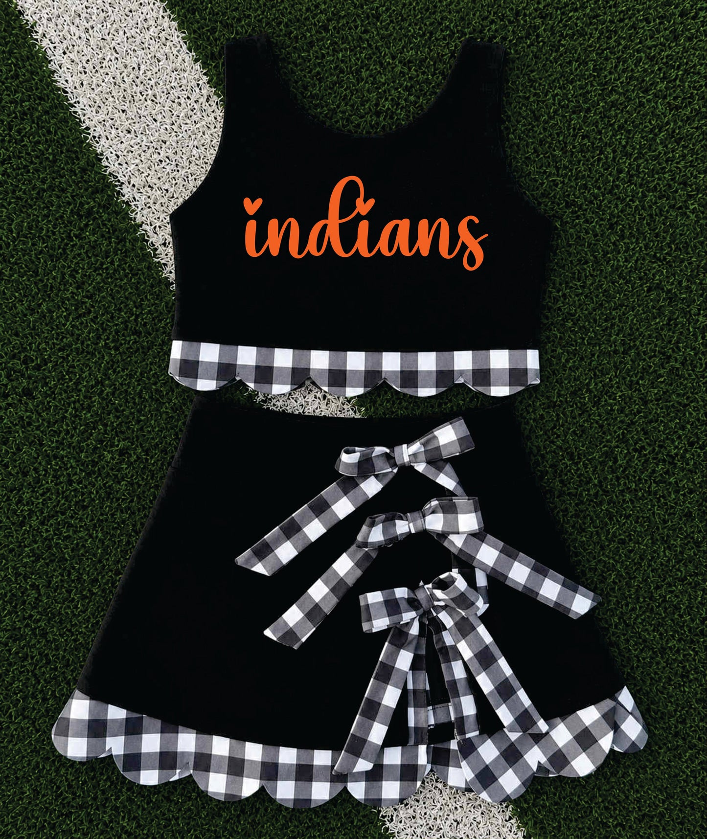 Custom Gingham Girls Two Piece Skirt Sets *Pre Order* *7 COLORS AVAILABLE*