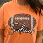 Custom Faux Glitter Football Tee