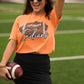 Custom Faux Glitter Football Tee