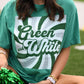 Green and White Retro Tee