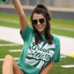 Green and White Retro Tee