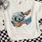 Disco ball designer heel design tee or sweatshirt