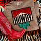 Howdy RED & TURQUOISE tee or sweatshirt