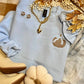 Wicker Pumpkin Bow Embroidered Sweatshirt