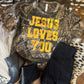 Jesus Loves You Foil Camo Tee