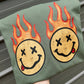 Goofy face with flames tee or sweatshirt