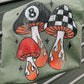 Checker flame 8 ball mushroom tee or sweatshirt