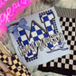 Custom Checkered Mascot Tee - Youth