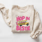 Hop in bestie struggle bus tee & sweatshirt