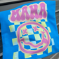 Mama neon checker face tee or sweatshirt